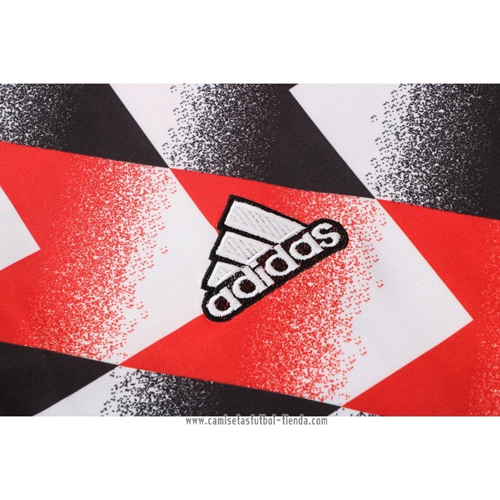 Chandal del Manchester United 2022 2023 Manga Corta Negro y Rojo